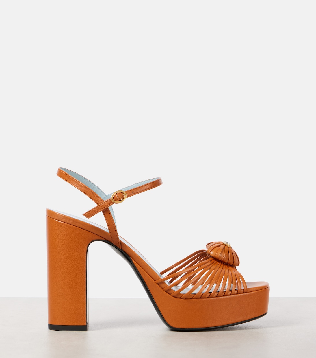 VLogo leather platform sandals | Valentino Garavani