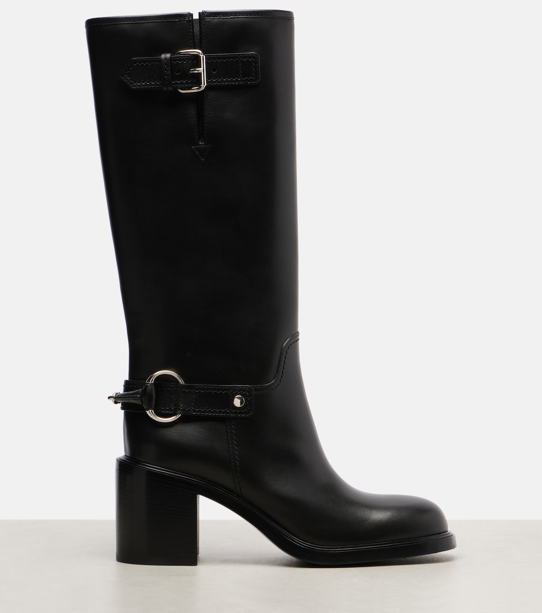 Horsebit leather knee-high boots | Gucci
