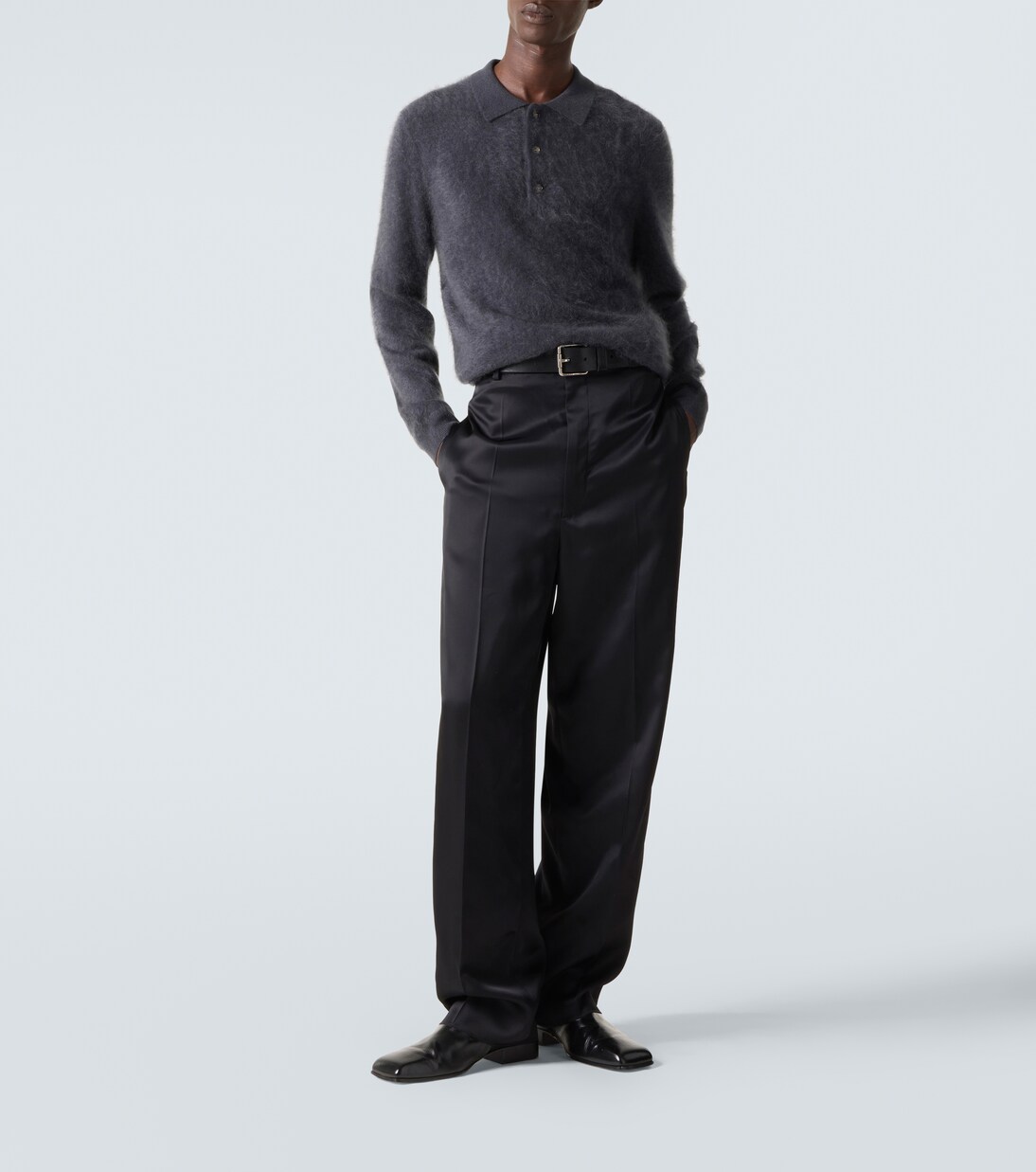 بنطلون بقصّة مستقيمة وخصر عالي | Jil Sander