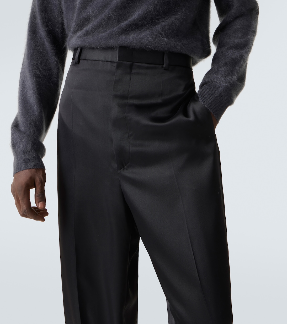 بنطلون بقصّة مستقيمة وخصر عالي | Jil Sander