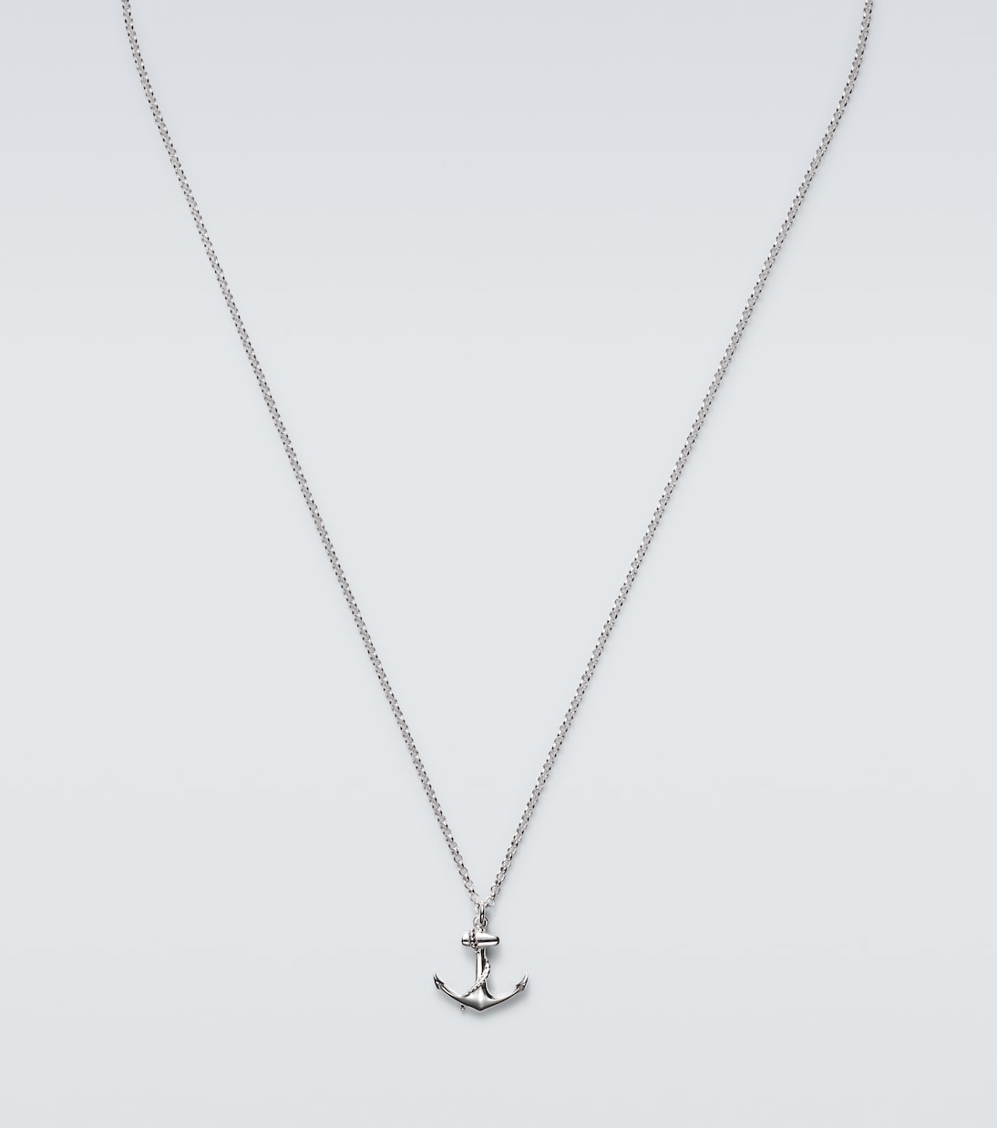 Halskette Anchor Lock Small aus Sterlingsilber, rhodiniert | Mateo