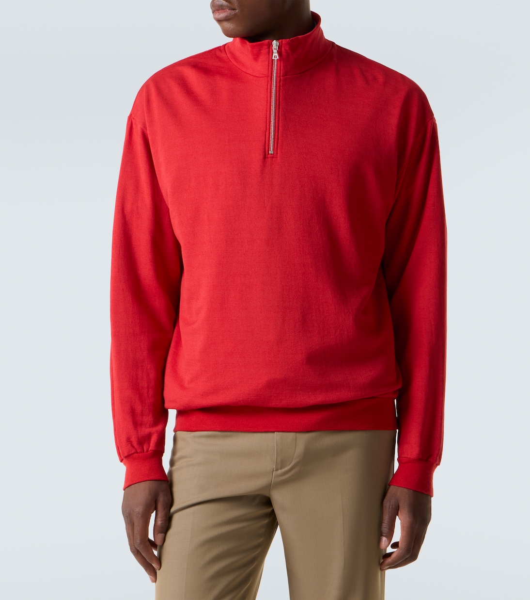 Wool-blend half-zip sweatshirt | Auralee