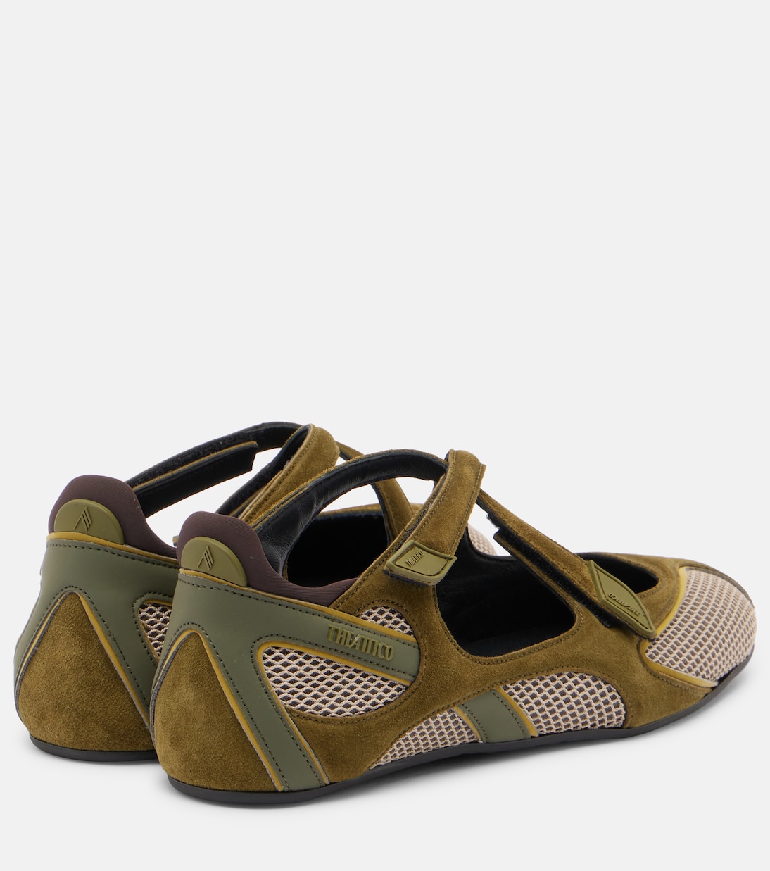 Floor 01 suede and mesh ballet flats | The Attico