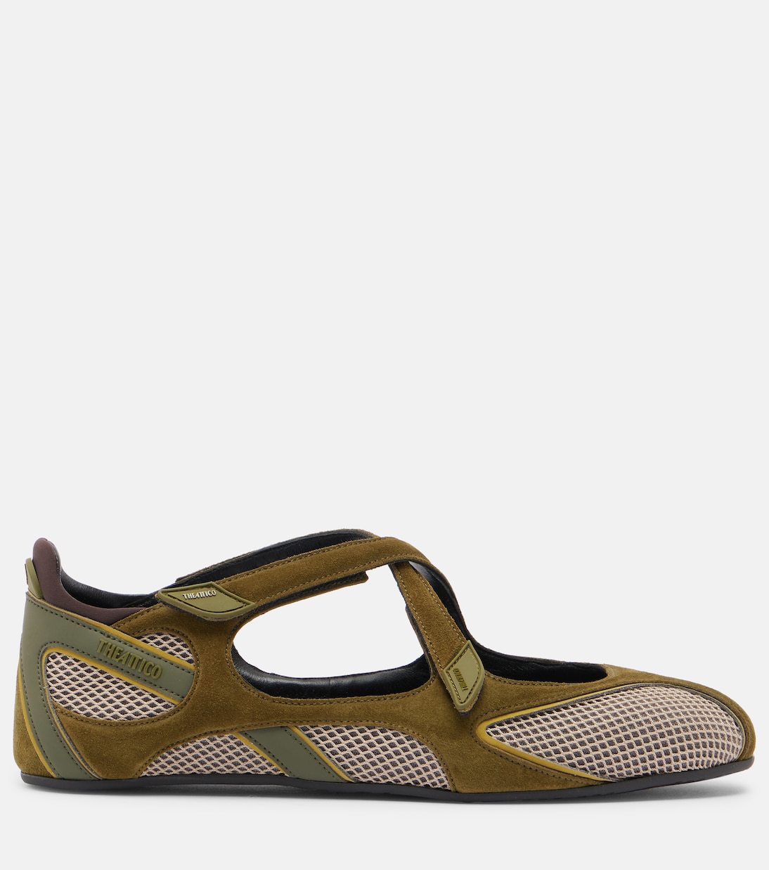 Floor 01 suede and mesh ballet flats | The Attico