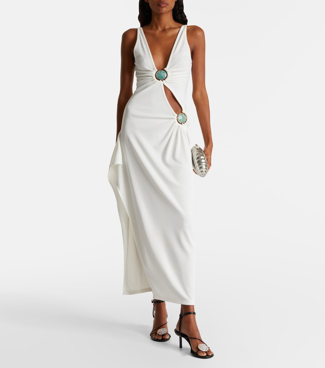 Mineral Stone embellished jersey maxi dress | Christopher Esber