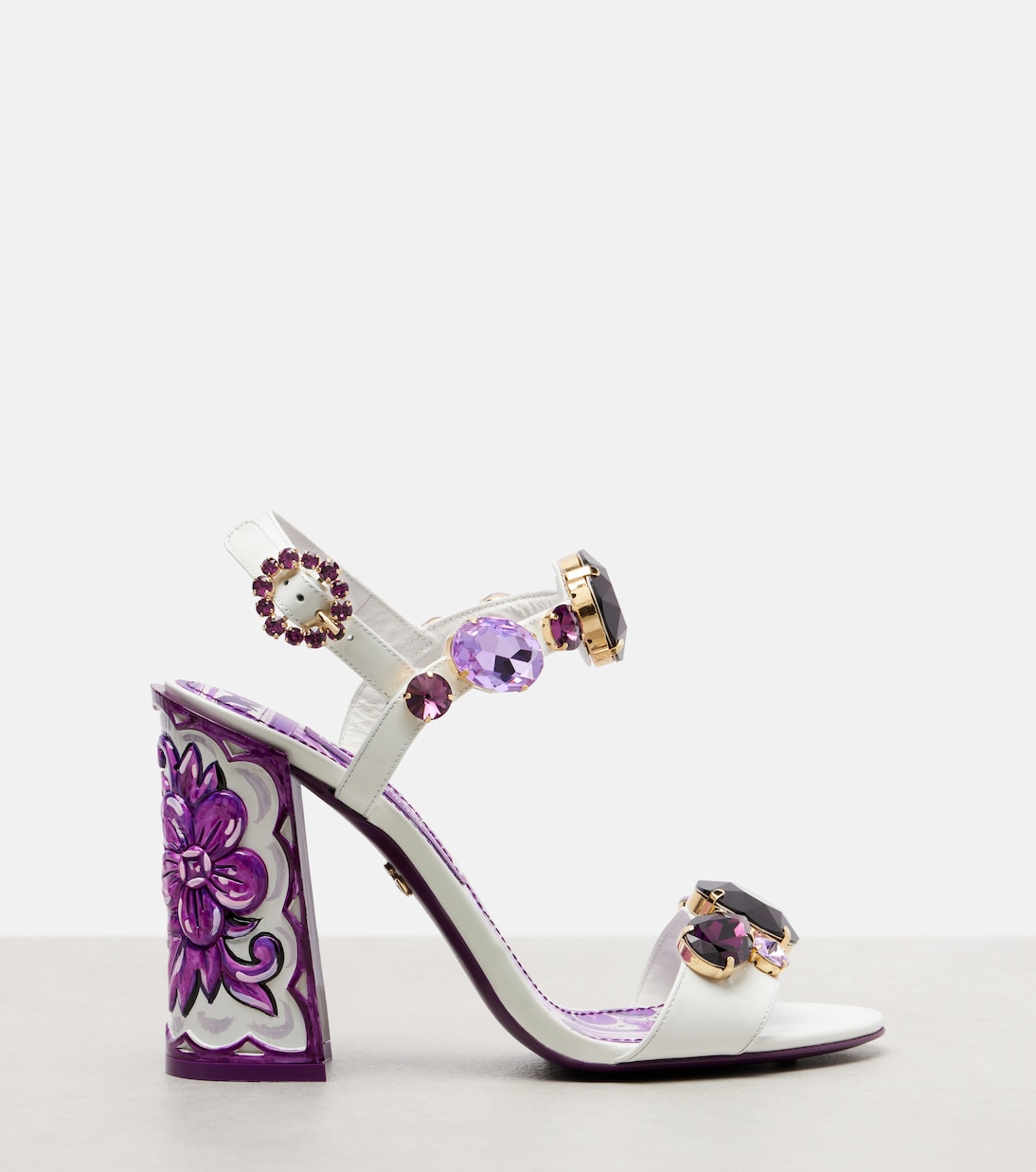 Majolica embellished leather sandals | Dolce&Gabbana