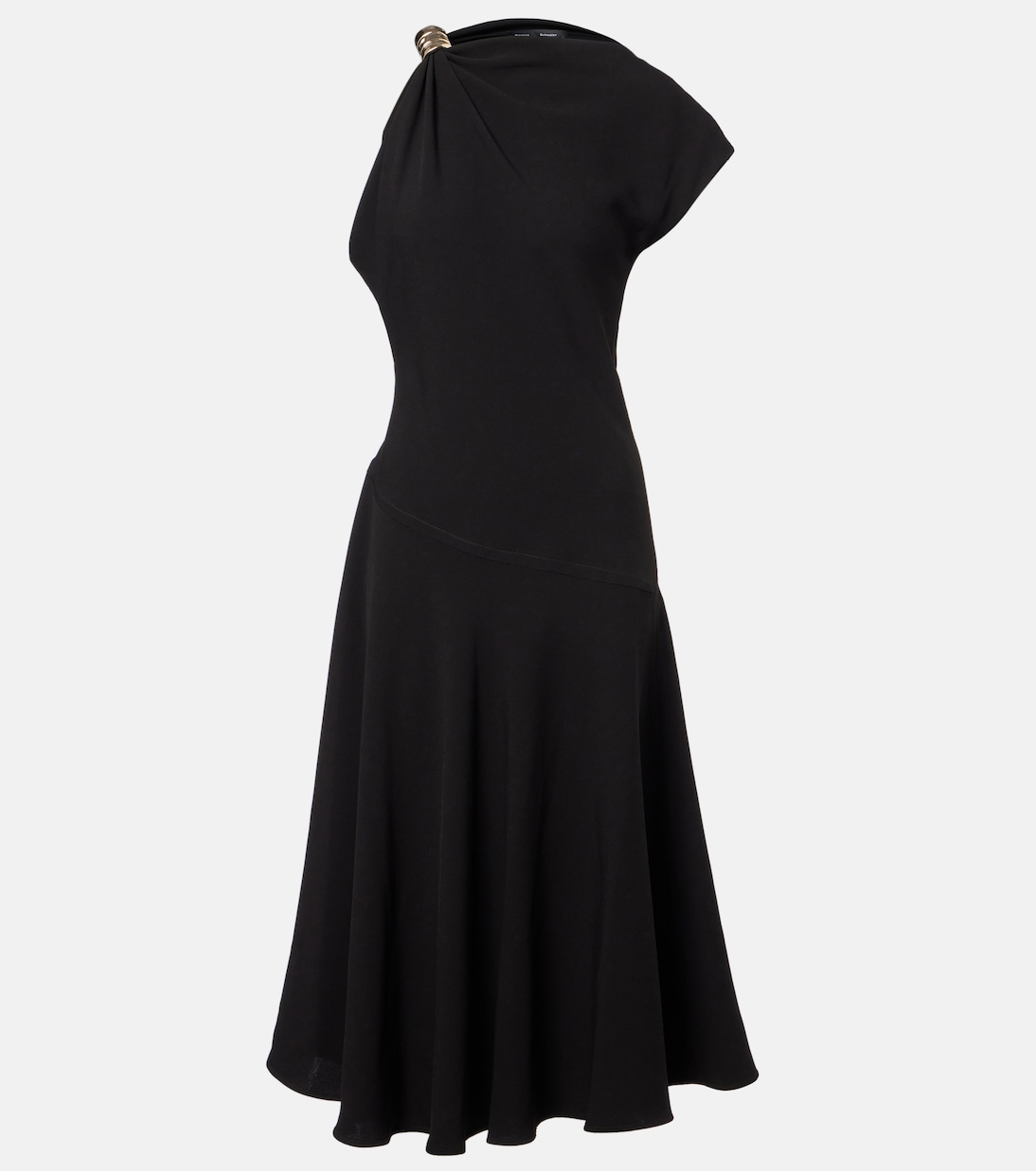 Vestido midi asimétrico Rue de crepé | Proenza Schouler