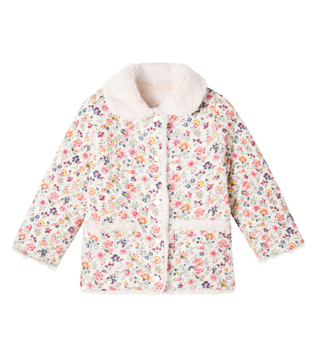 Floral quilted cotton coat | Louise Misha