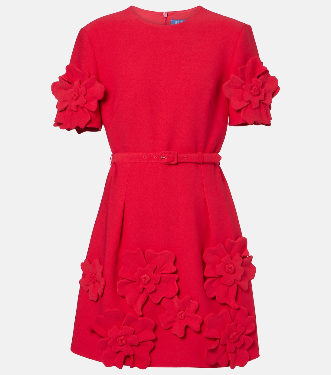 Aurélie floral-appliqué minidress | Leo Lin