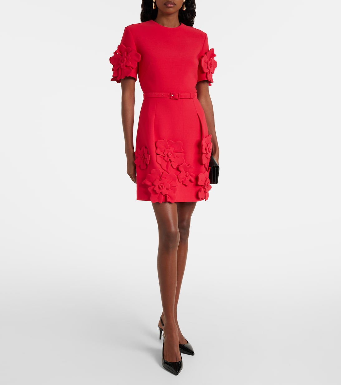 Aurélie floral-appliqué minidress | Leo Lin