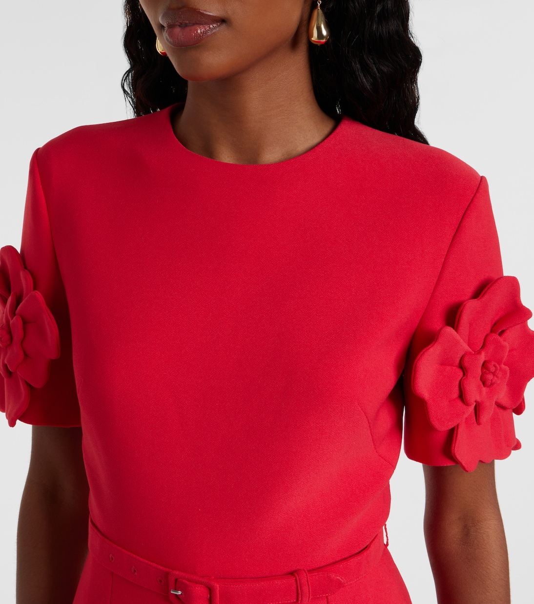 Aurélie floral-appliqué minidress | Leo Lin