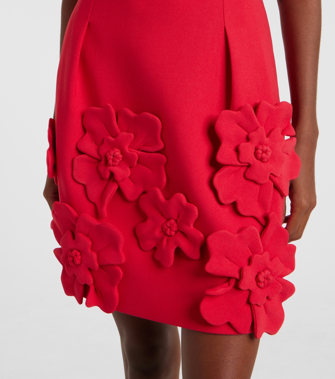 Aurélie floral-appliqué minidress | Leo Lin