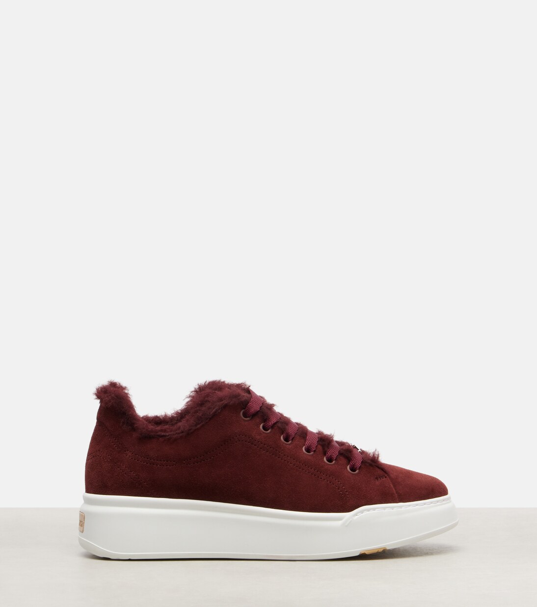 Tmaxi Teddy-trimmed suede sneakers  | Max Mara