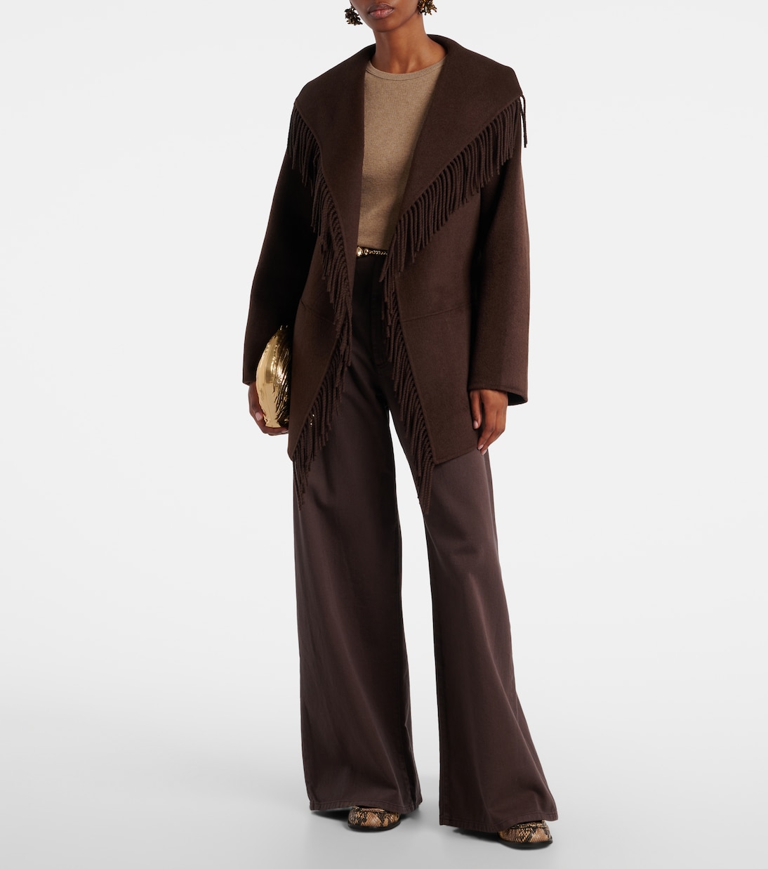 Rowen fringed wool-blend jacket | Simkhai