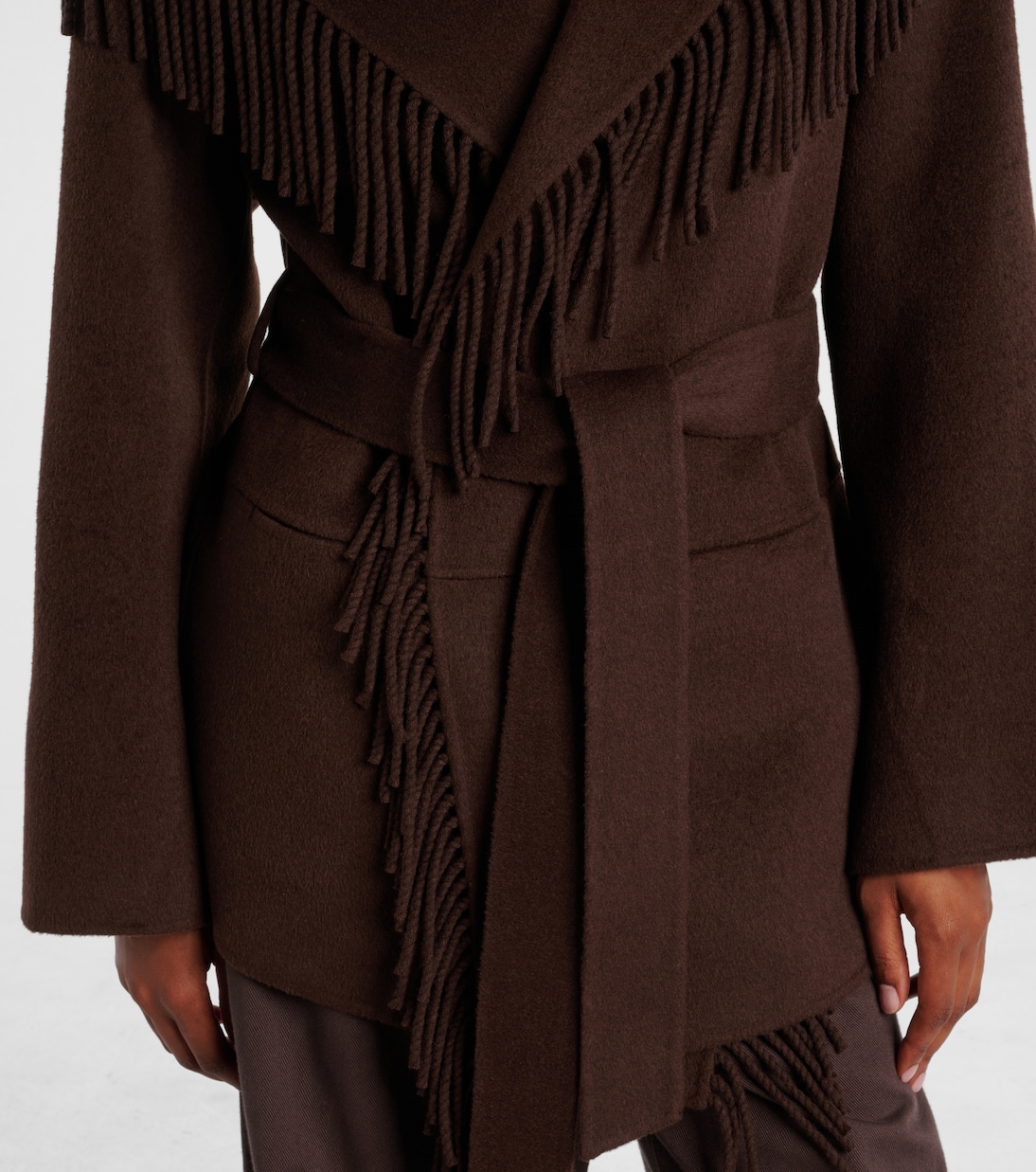 Rowen fringed wool-blend jacket | Simkhai