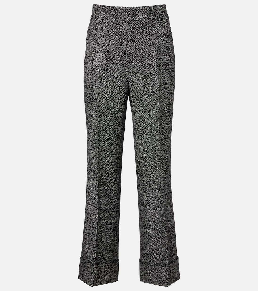 Gerade High-Rise-Hose aus Wolle | Gucci