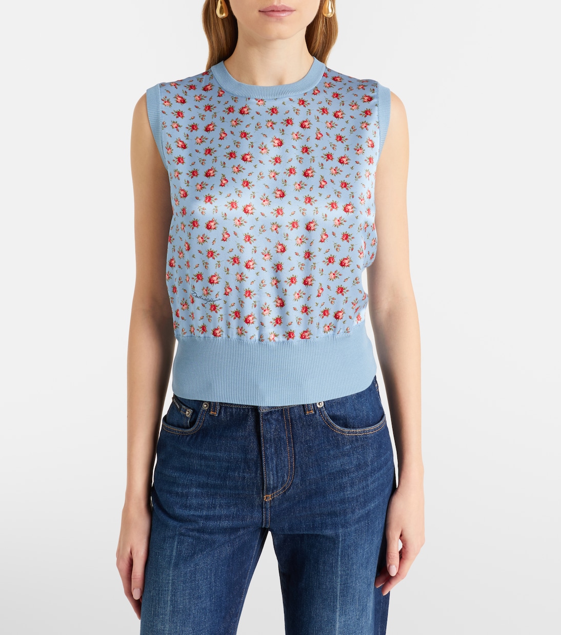 Floral silk sweater vest | Dolce&Gabbana