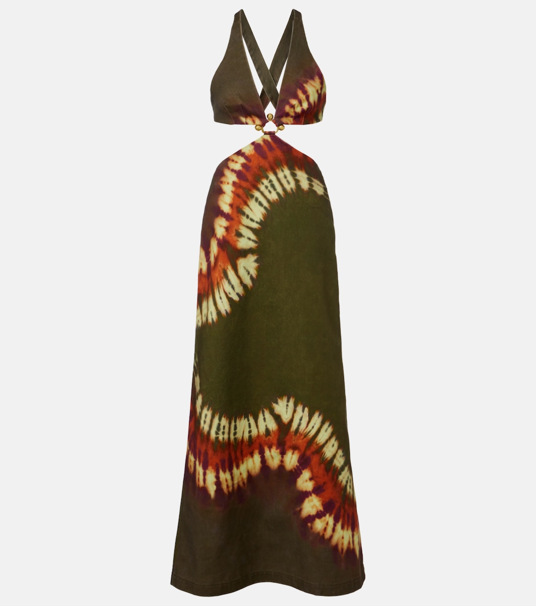 Marilyn dyed denim midi dress | Alémais