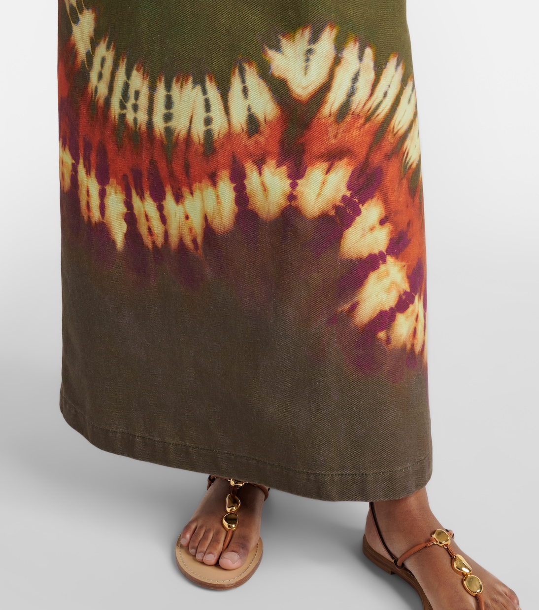 Marilyn dyed denim midi dress | Alémais