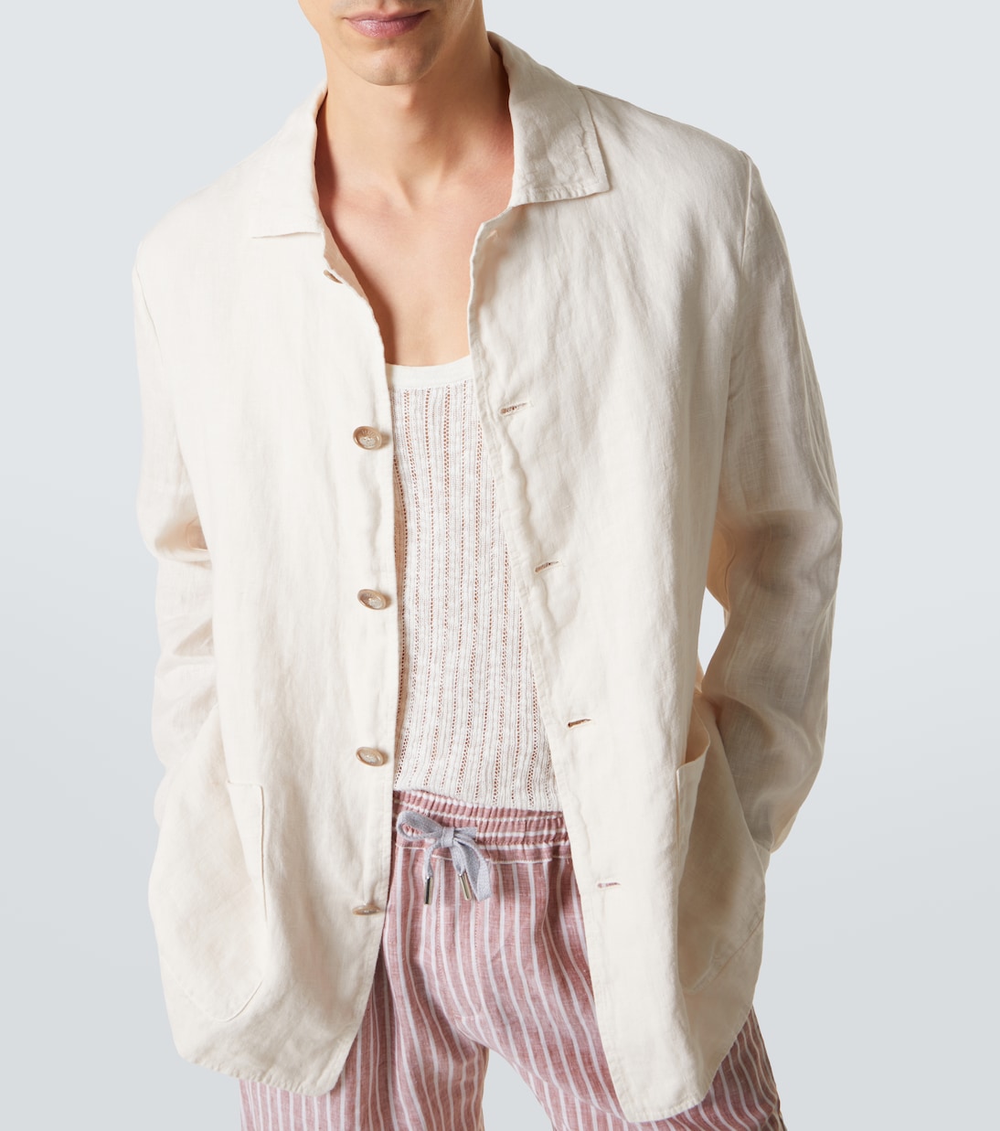 Oxford linen jacket | Fedeli