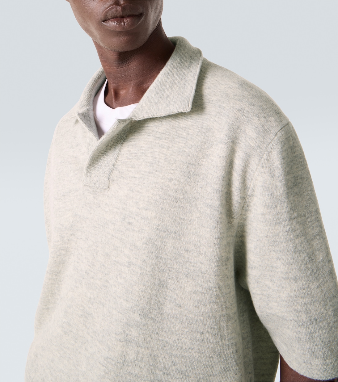 Wool and cashmere polo sweater | Allude