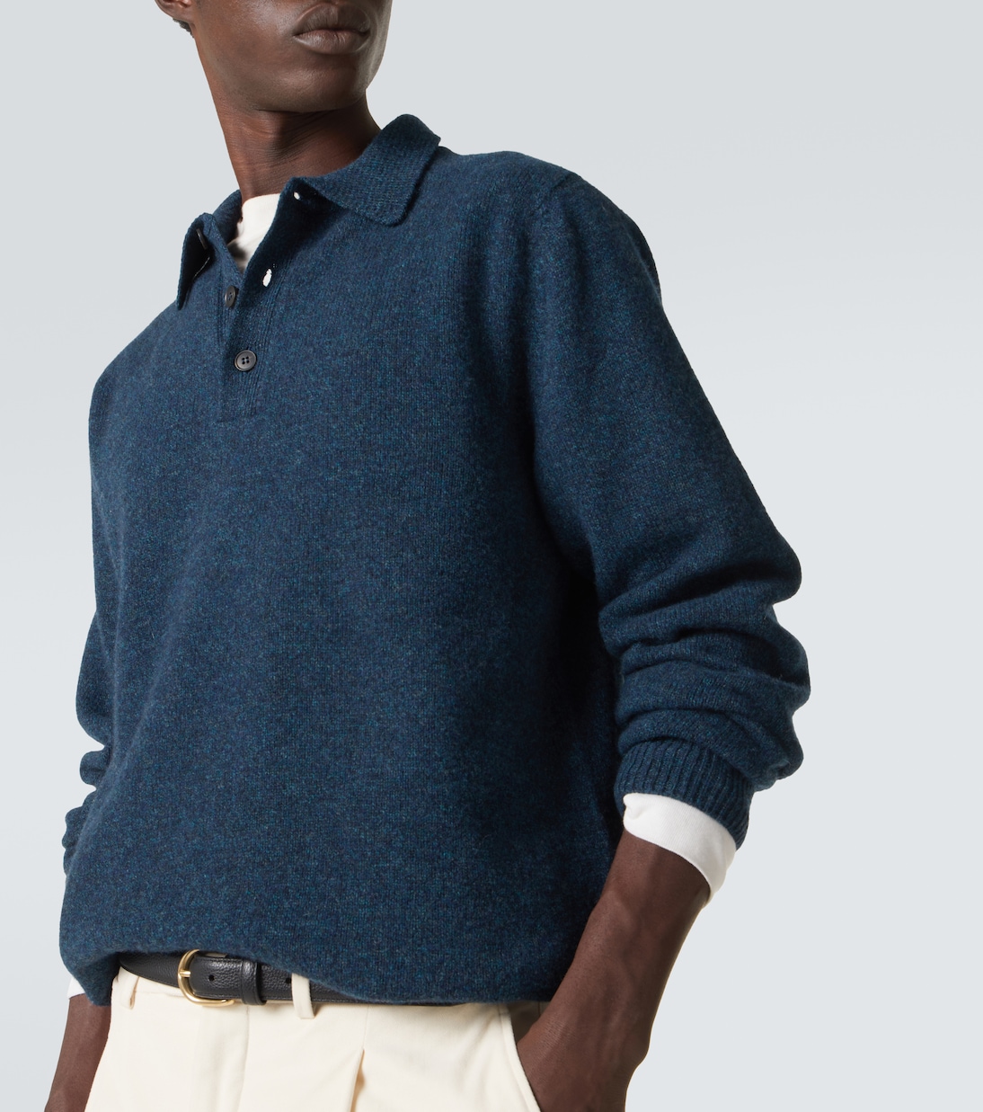 Wool polo shirt | Sunspel