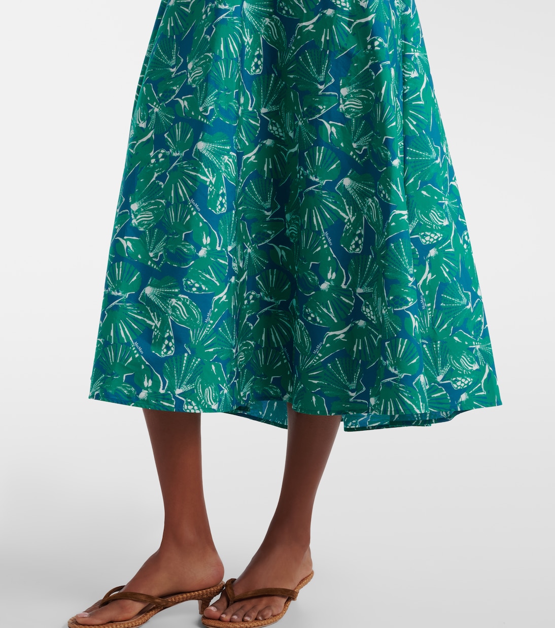 Robe midi à encolure licou en coton | Max Mara