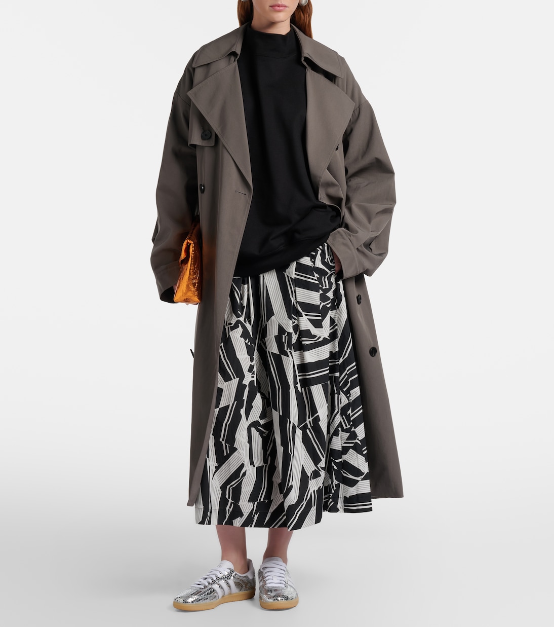 Samba OG snake-effect metallic leather sneakers | Adidas