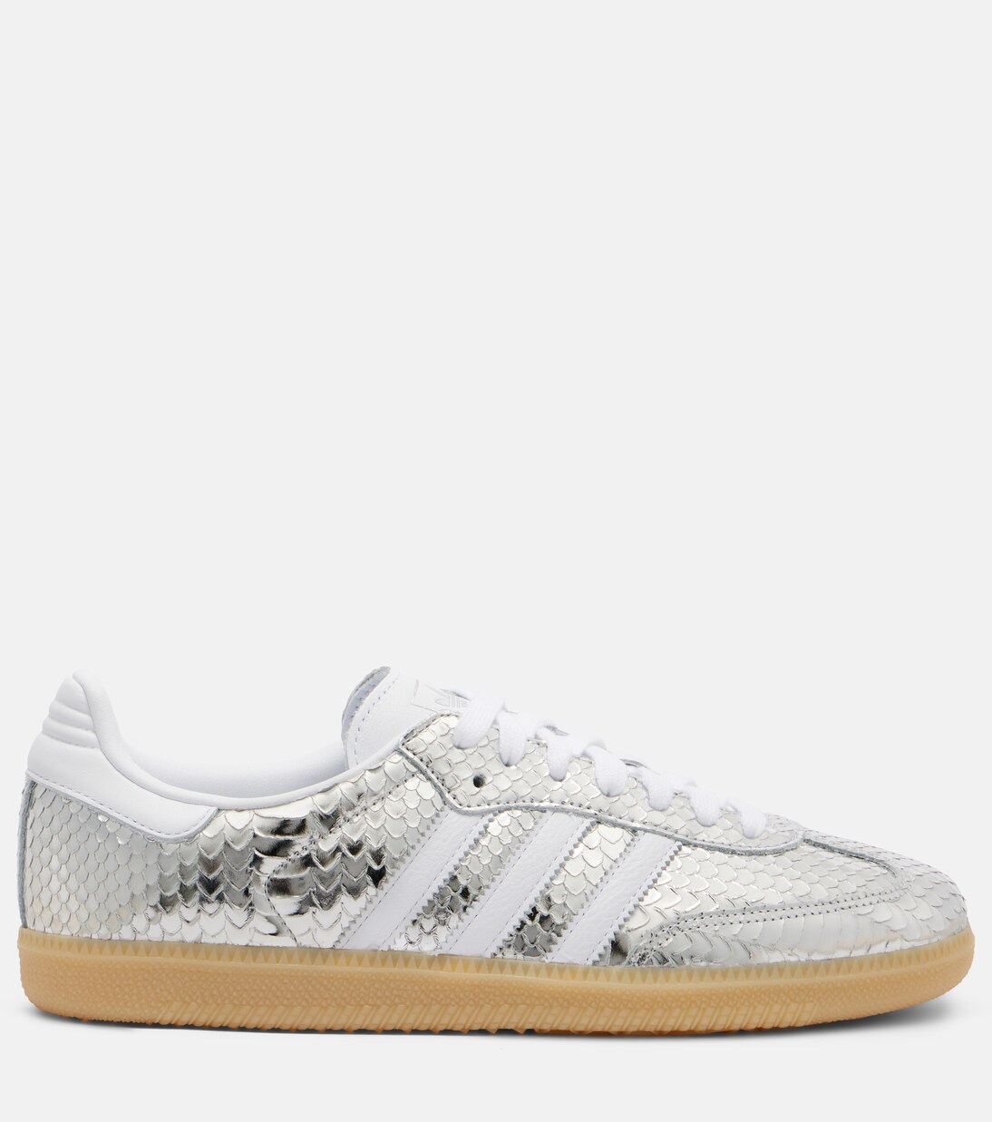 Samba OG snake-effect metallic leather sneakers | Adidas