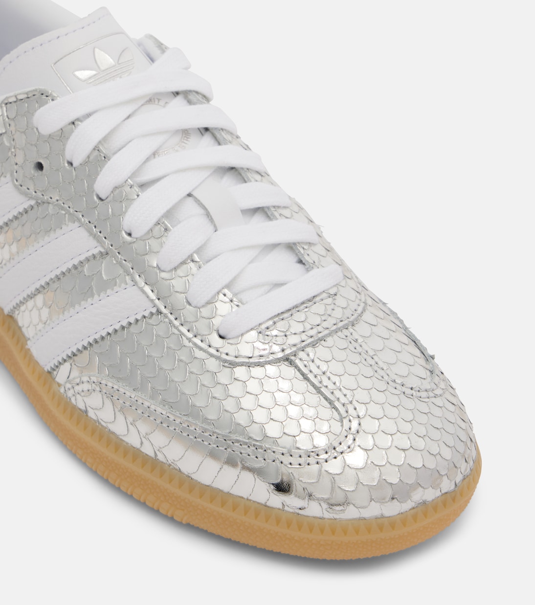 Samba OG snake-effect metallic leather sneakers | Adidas