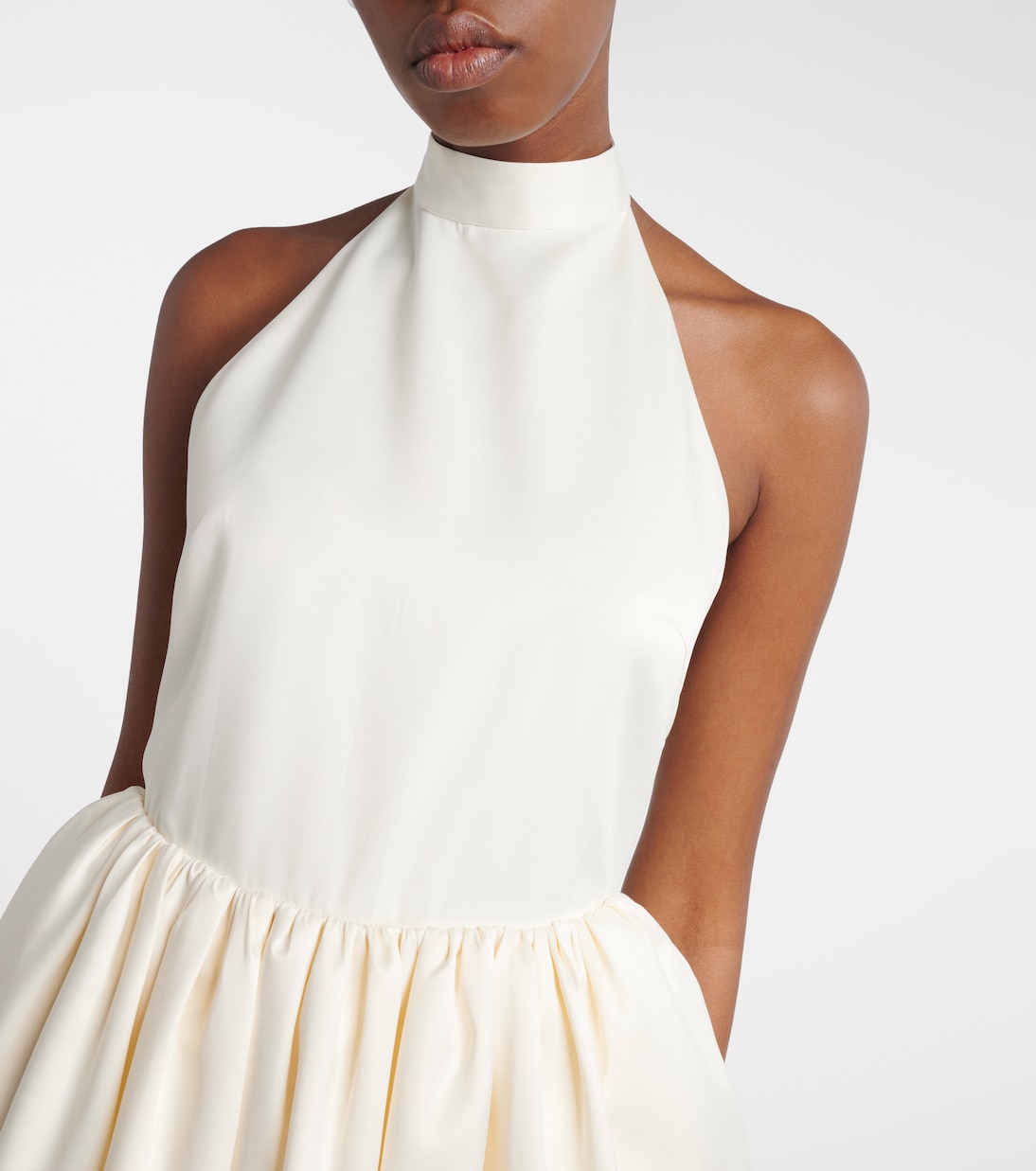 Bridal halterneck satin gown | Rotate