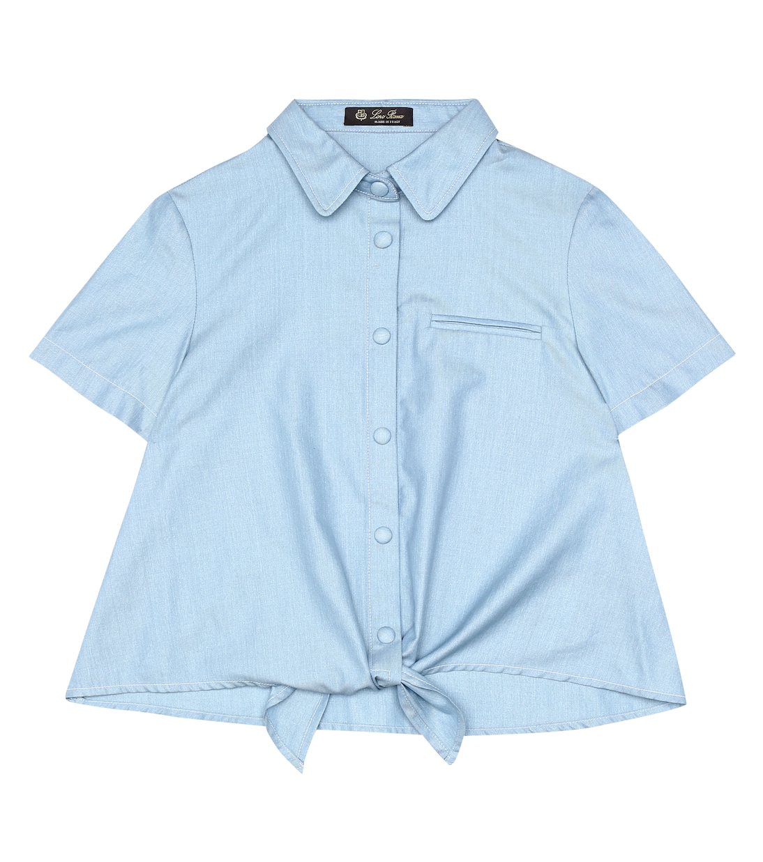 Camisa Kerrie de chambray de algodón | Loro Piana Kids