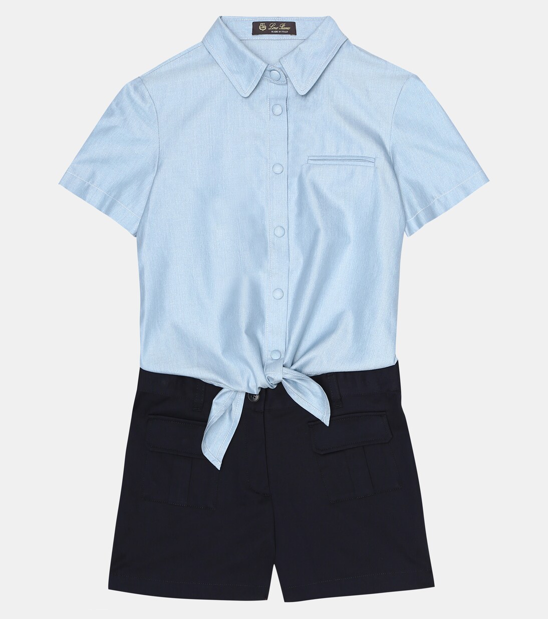 Camisa Kerrie de chambray de algodón | Loro Piana Kids