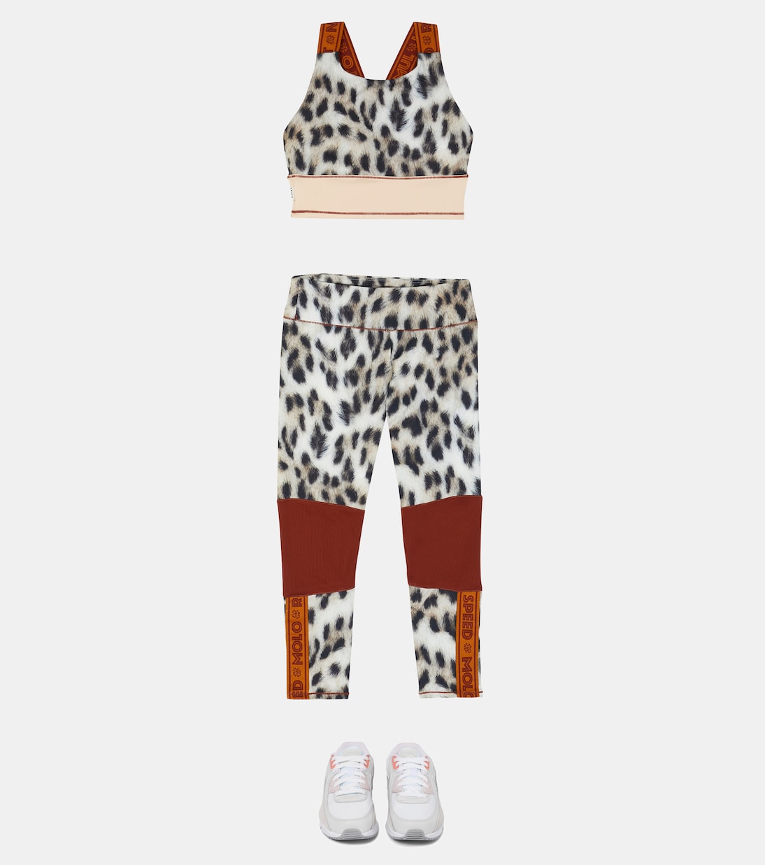 Sport-BH Oliva mit Leo-Print | Molo