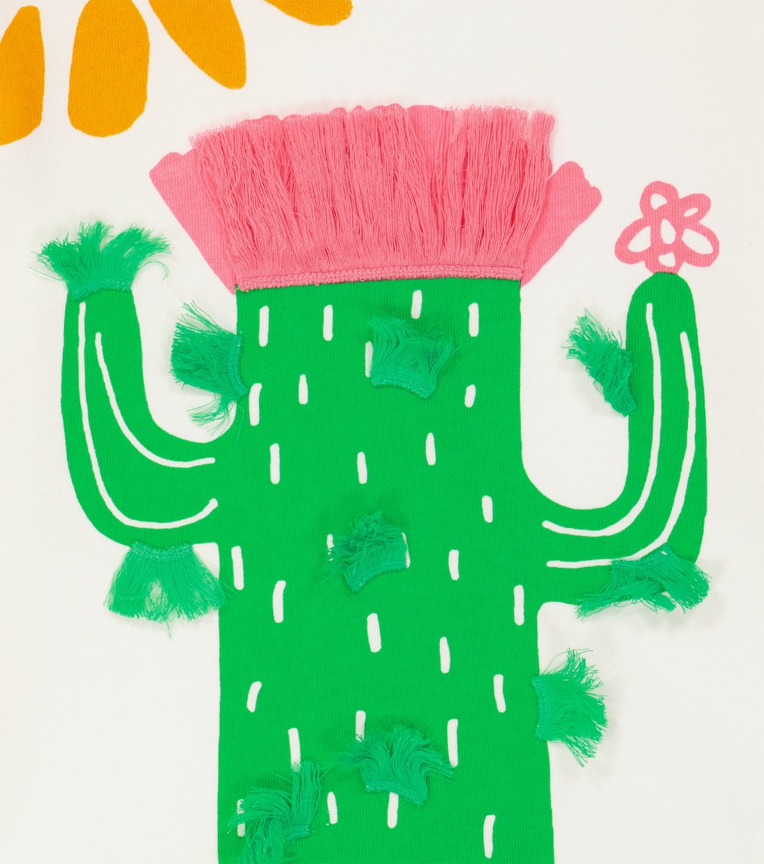 Printed fringed cotton sweatshirt | Stella McCartney Kids