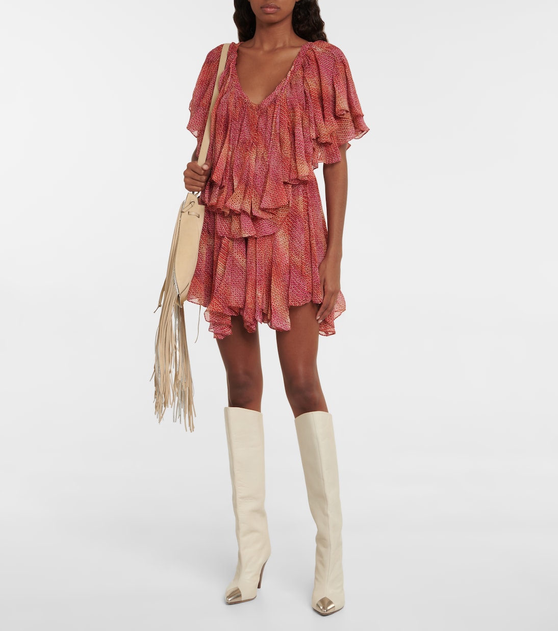 Amelie printed silk chiffon minidress | Isabel Marant