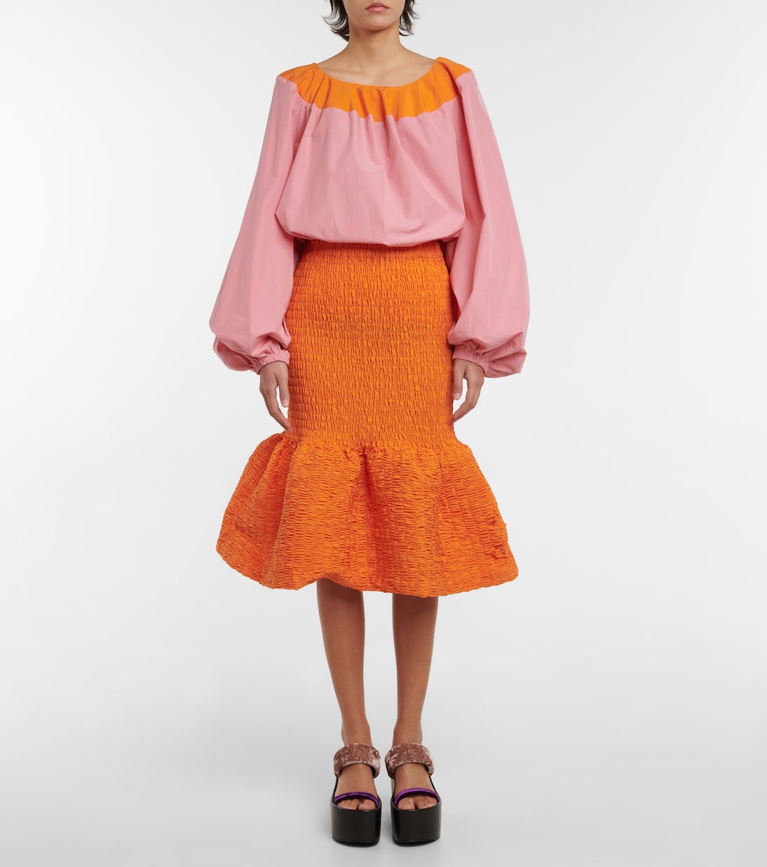 Jupe midi en coton | Dries Van Noten