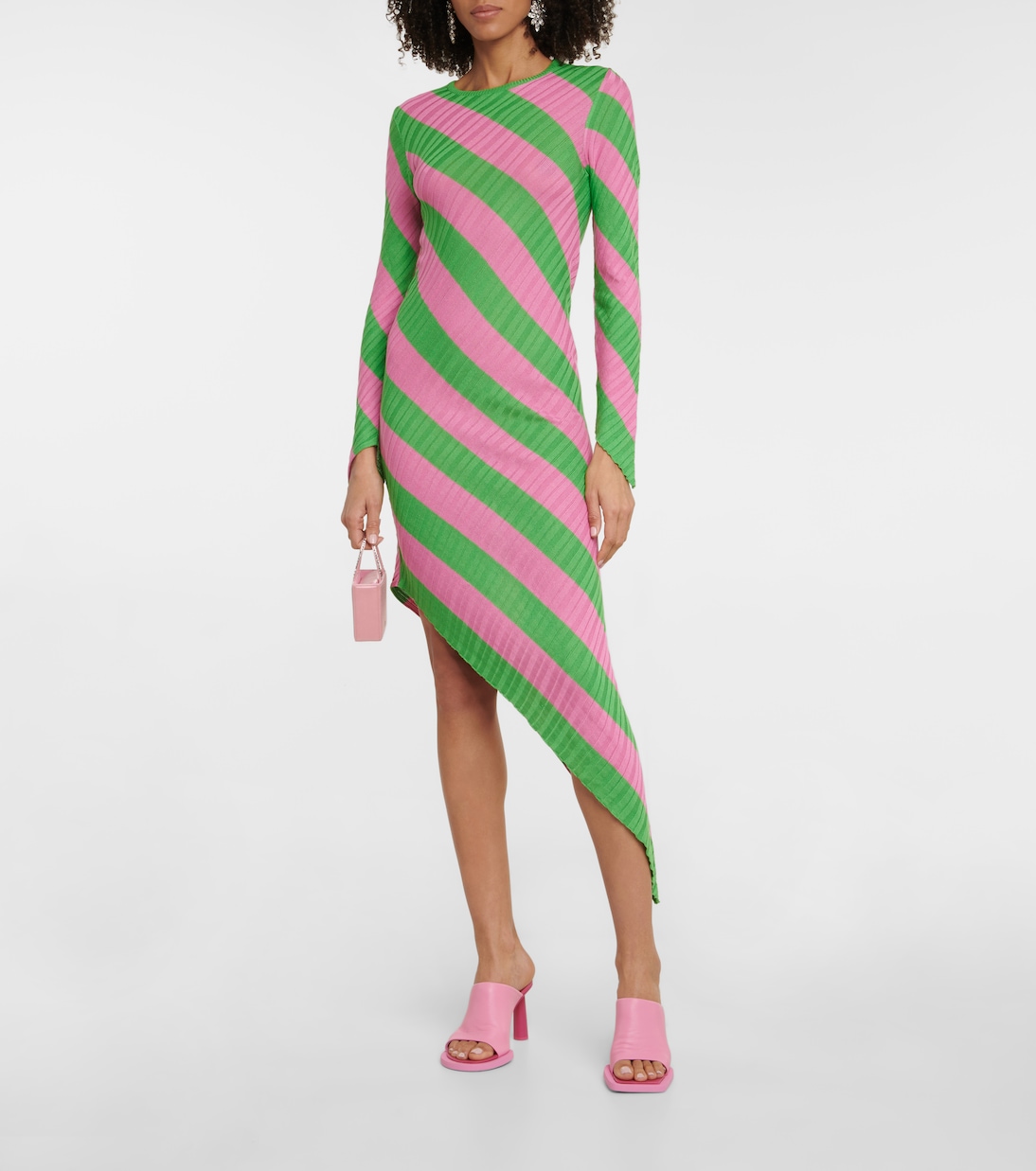 Adon silk ribbed-knit midi dress | Petar Petrov