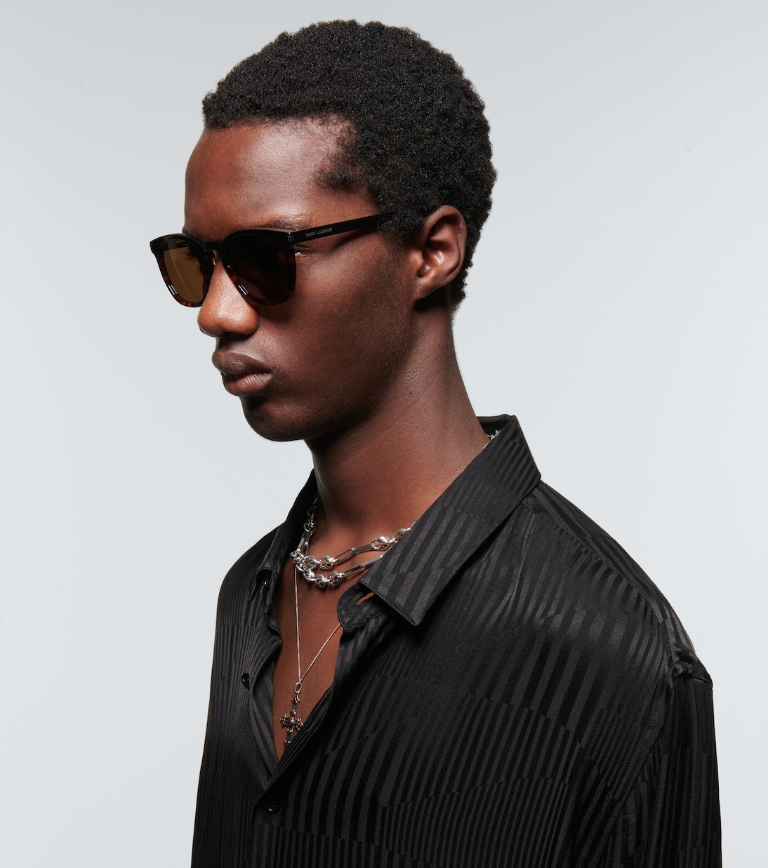 Round acetate sunglasses | Saint Laurent
