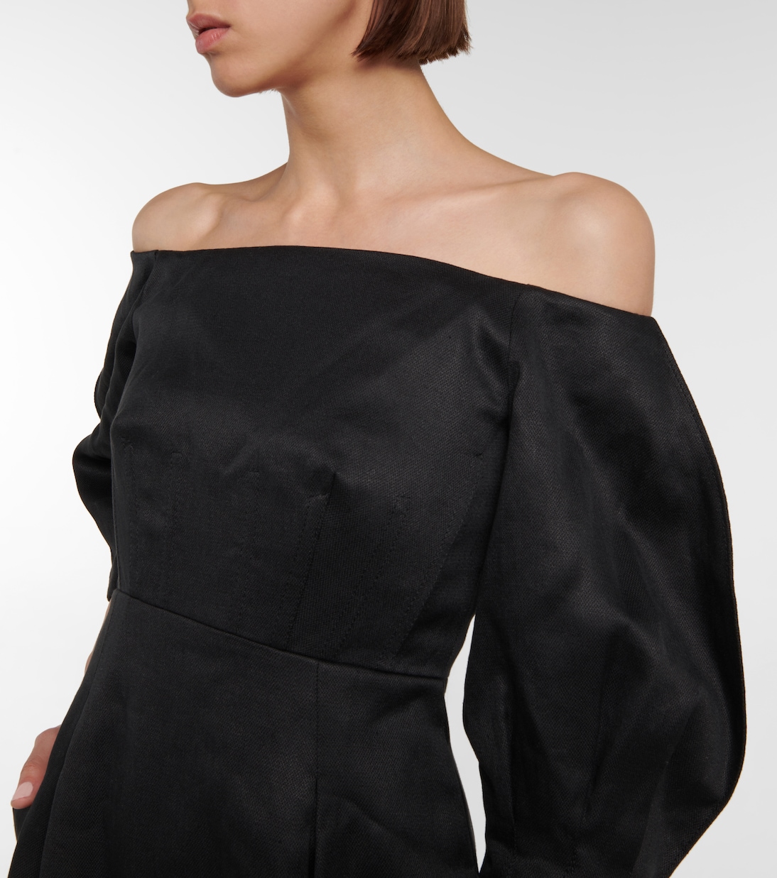 Robe midi Majano à encolure bardot en lin | Gabriela Hearst