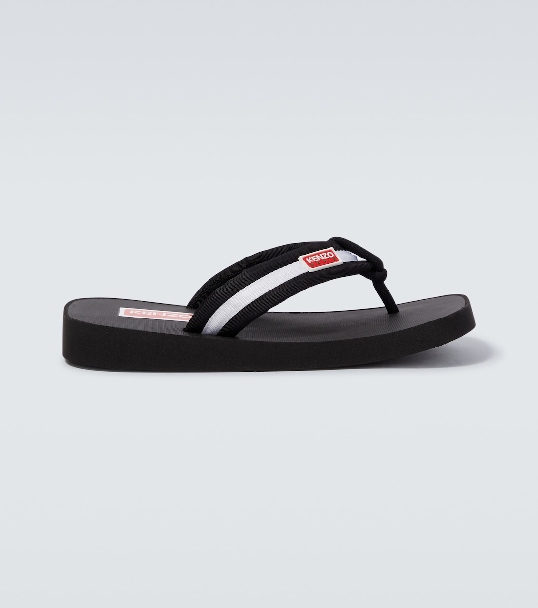 Logo striped thong sandals in multicoloured Kenzo Mytheresa