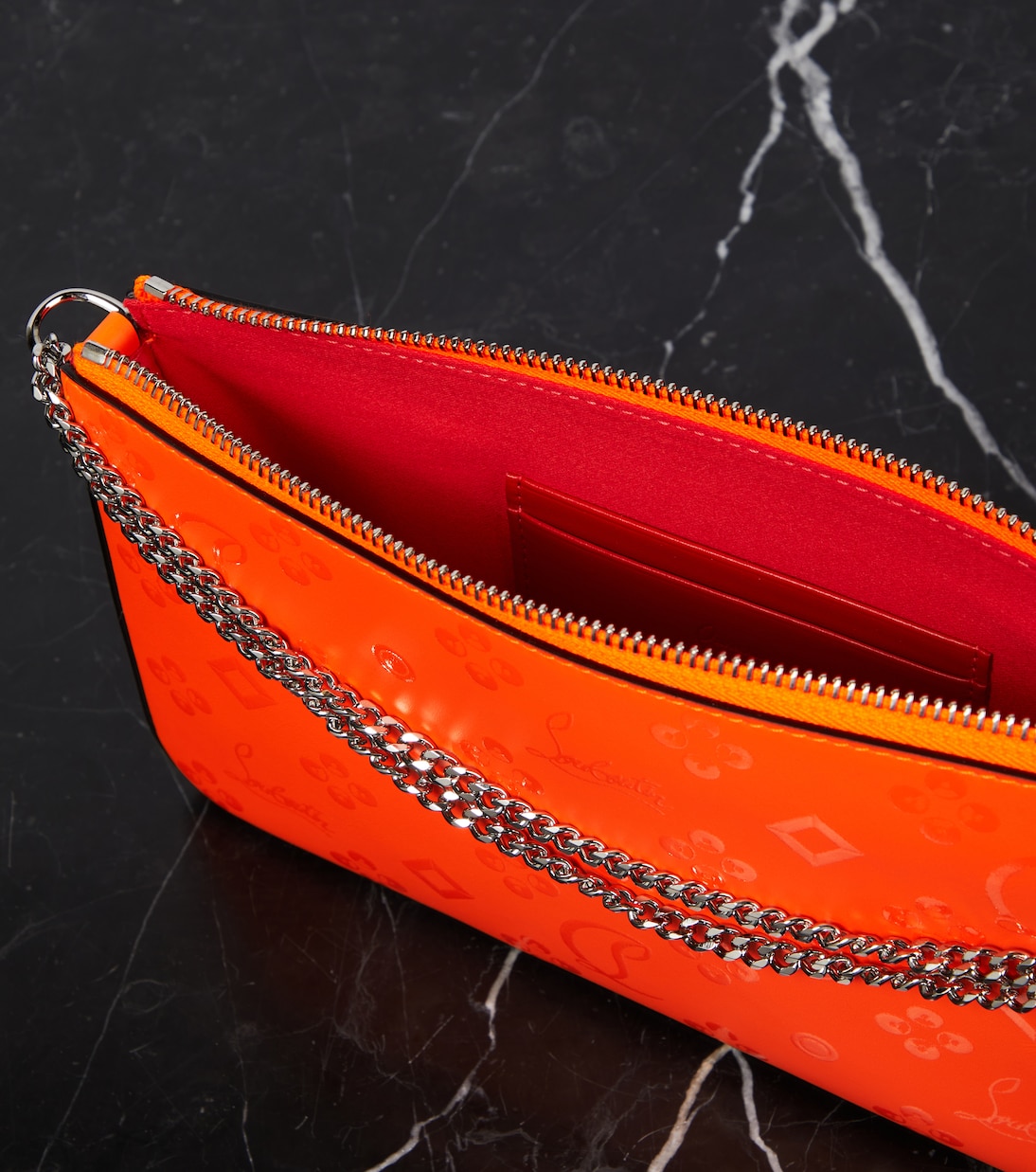 Clutch Loubila in pelle con stampa | Christian Louboutin