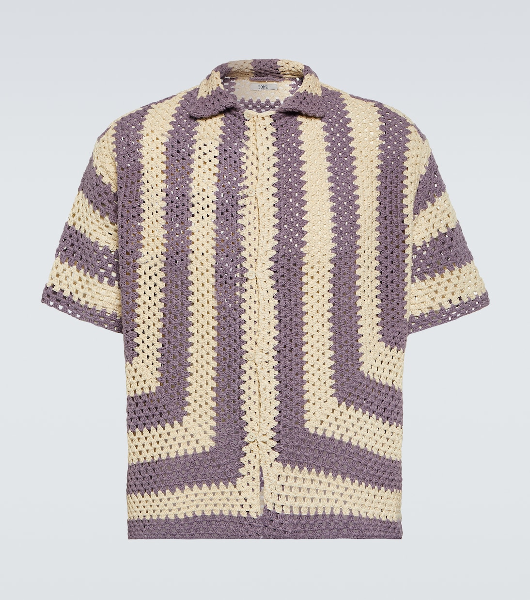 Flagship crochet cotton shirt | Bode