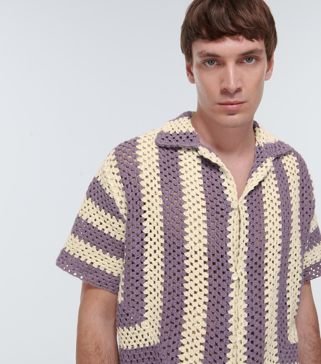 Flagship crochet cotton shirt | Bode