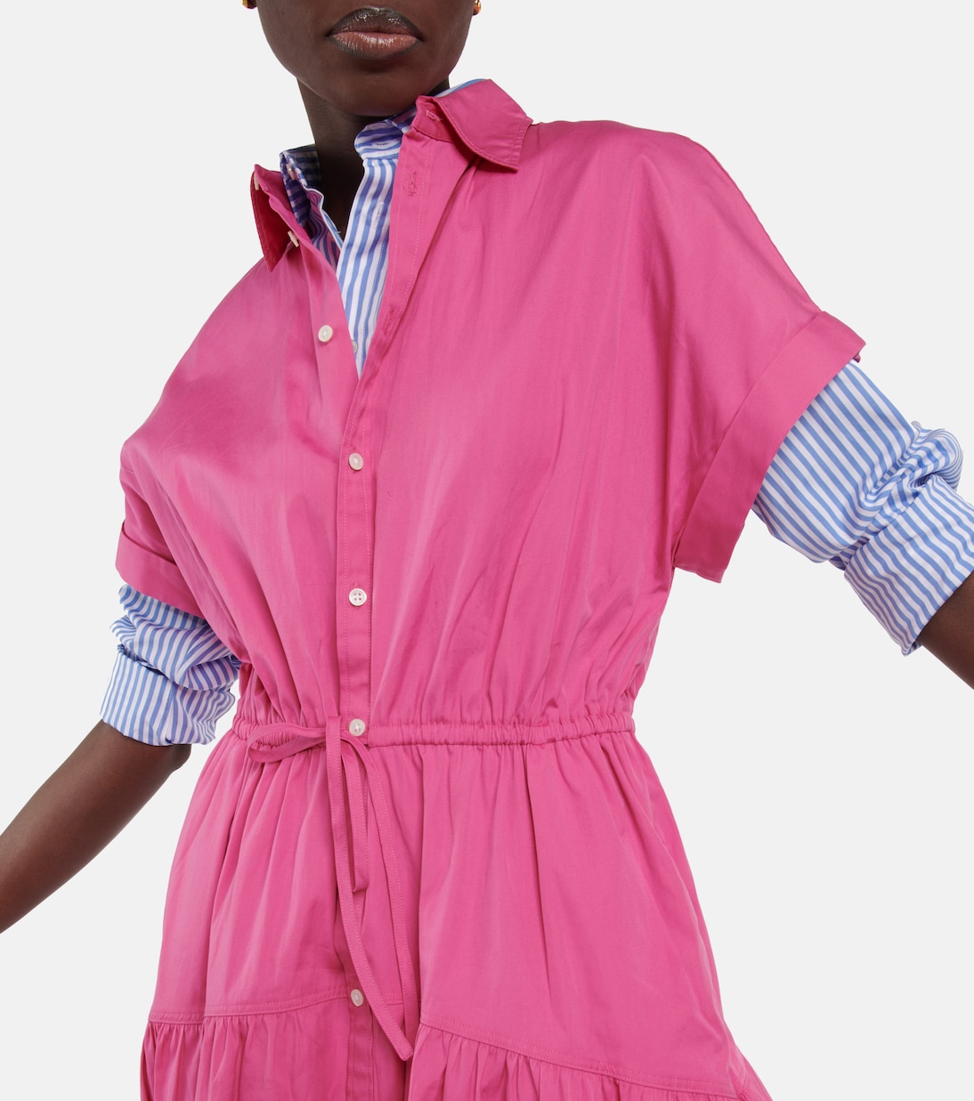 Drawstring cotton shirt dress | Polo Ralph Lauren