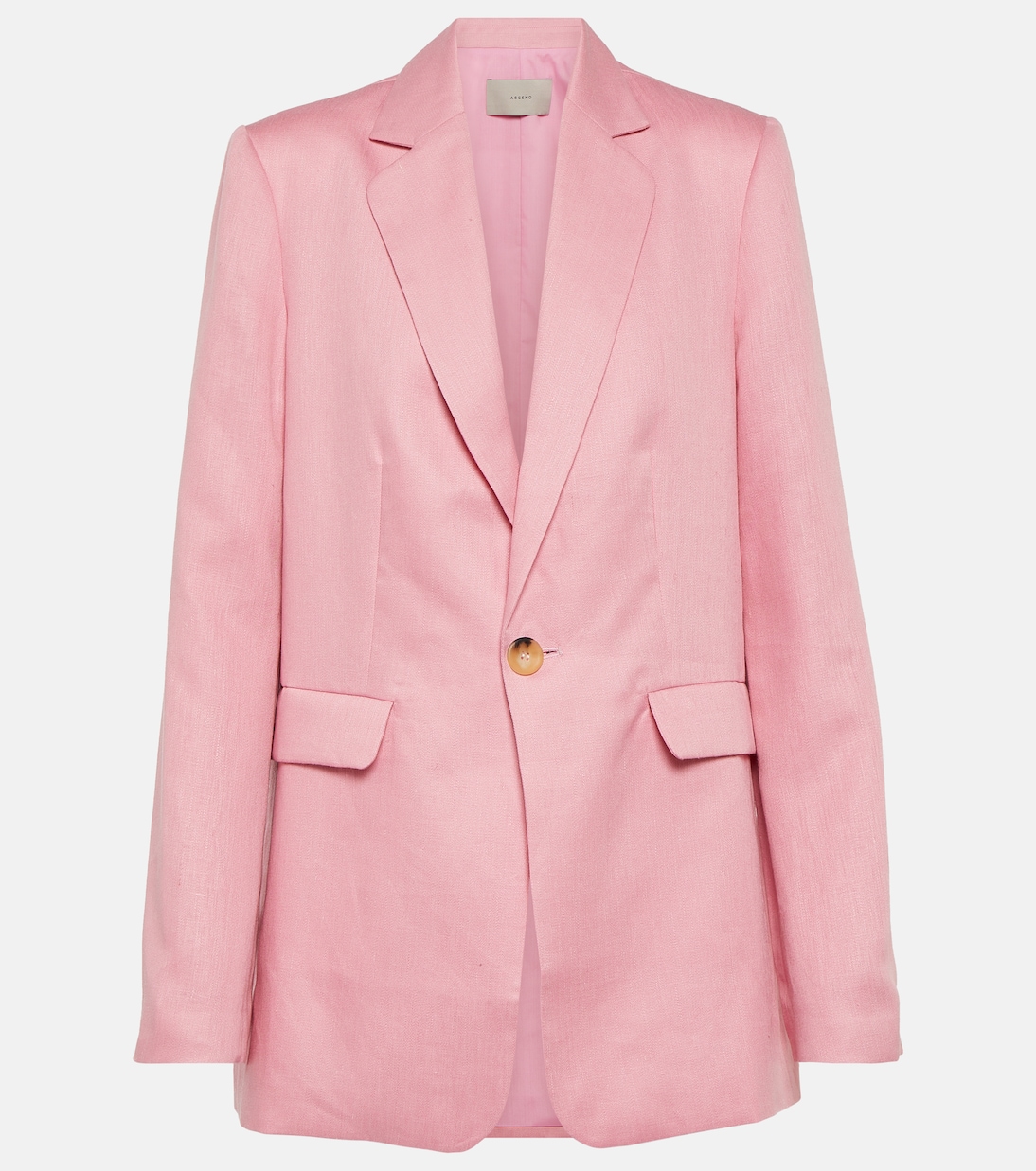Azores single-breasted linen blazer | Asceno