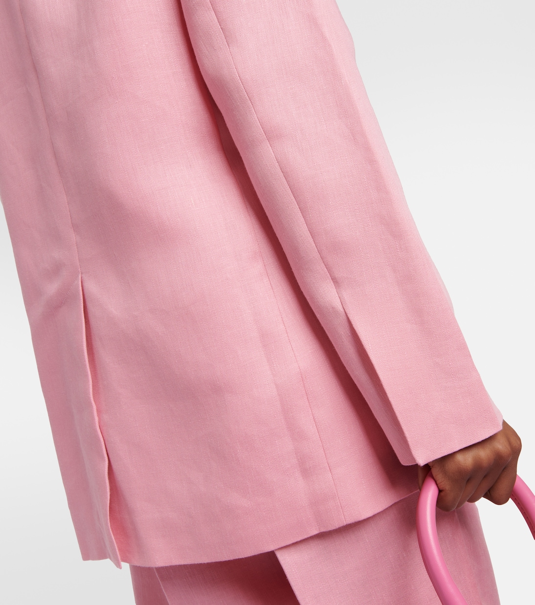 Azores single-breasted linen blazer | Asceno
