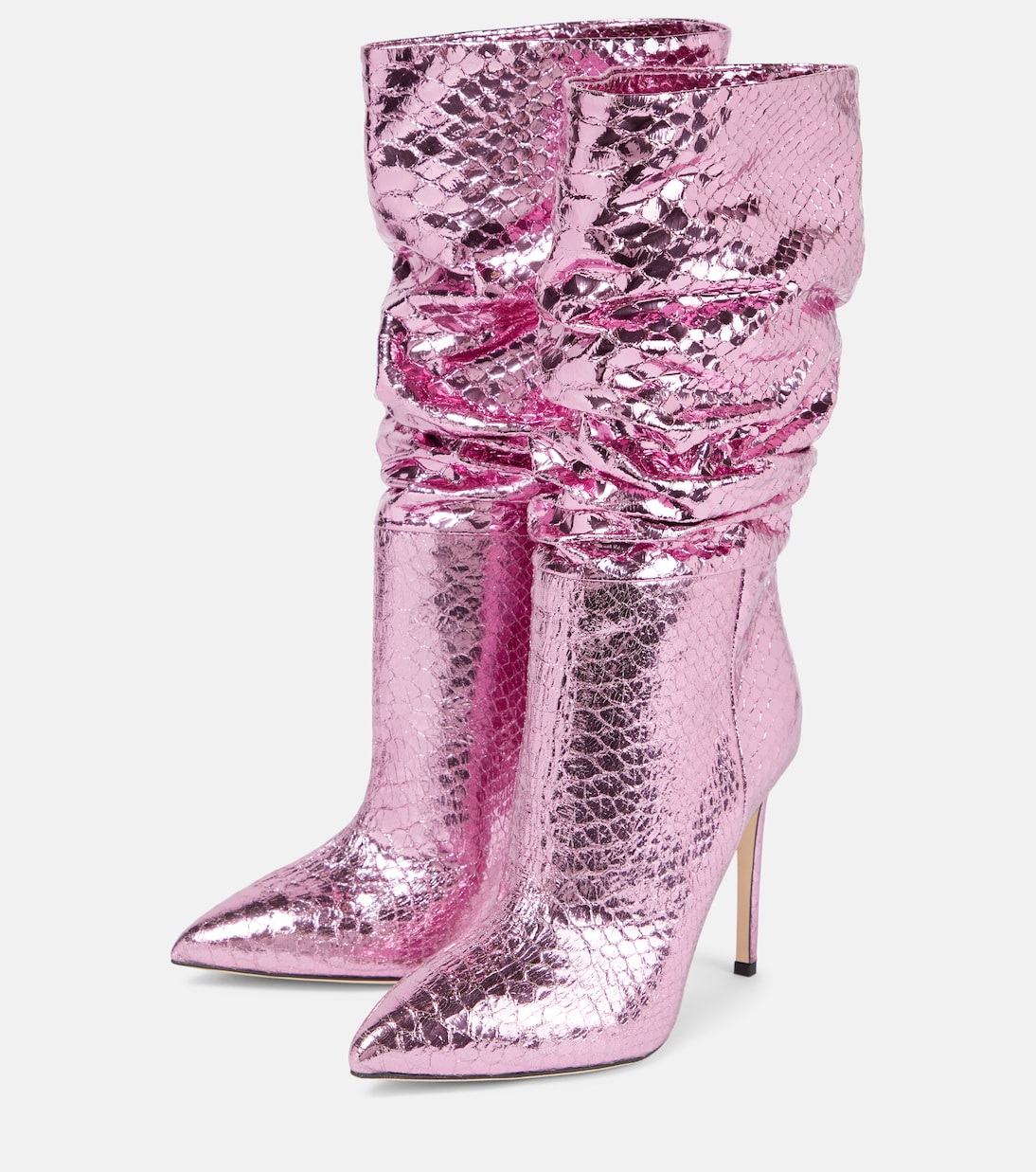 Botas de piel metalizada holgadas | Paris Texas