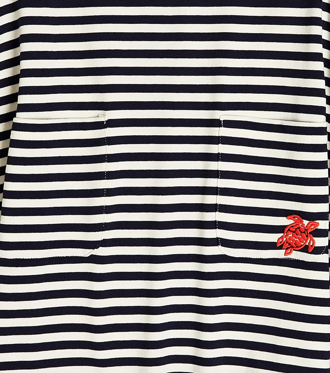 Abito in cotone a righe con ricamo | Vilebrequin Kids