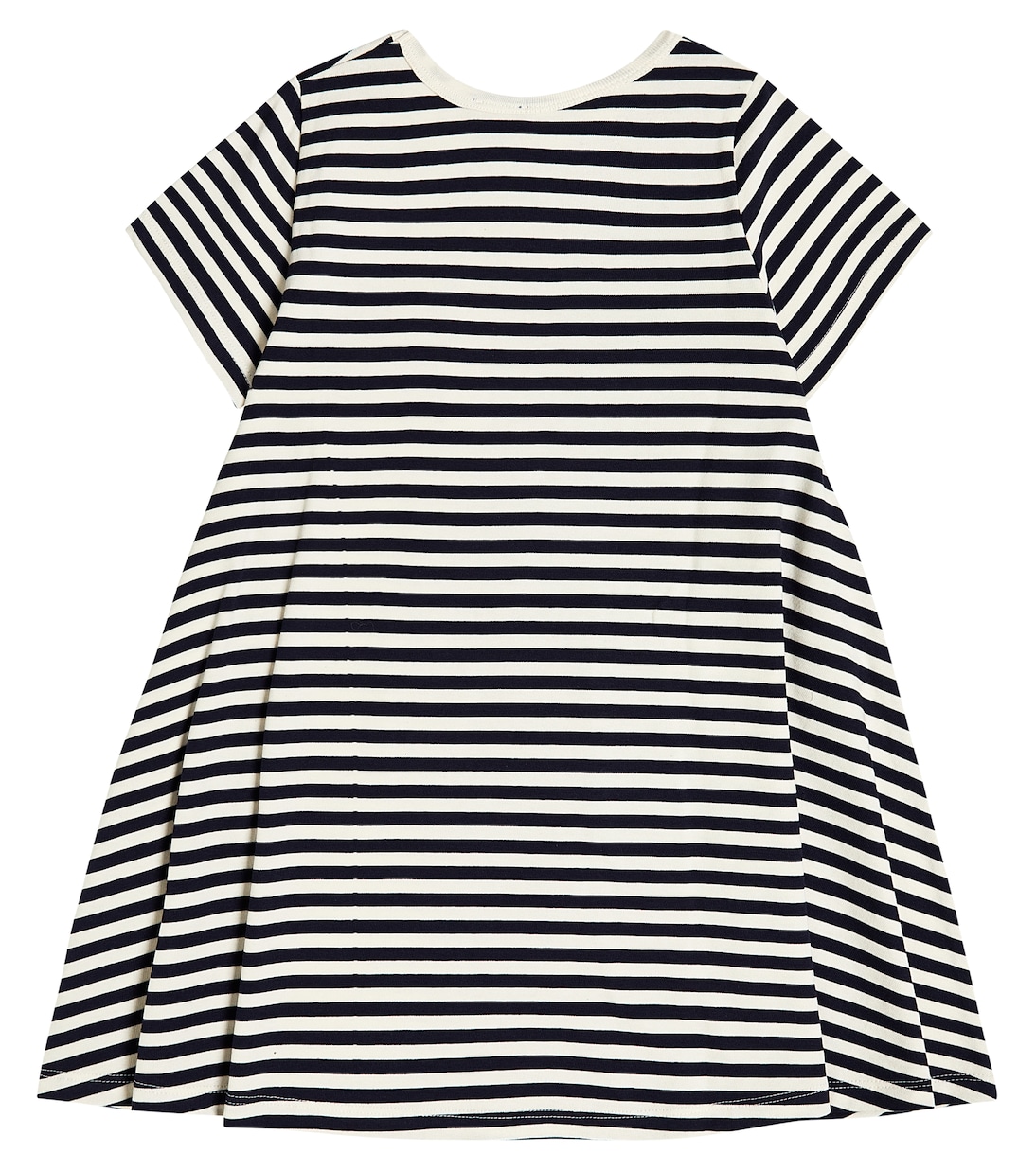 Abito in cotone a righe con ricamo | Vilebrequin Kids
